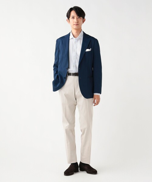 スラックス シャンブレーチノ スラックス「ストレッチ」 メンズ