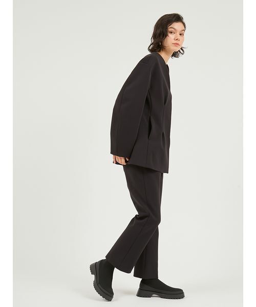 emmi ジャケット ノーカラージャケット 「セットアップ対応」「金子綾