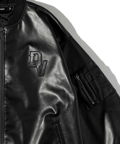 DIVINER（ディバイナー） コート ジャケット Synthetic Leather Patch
