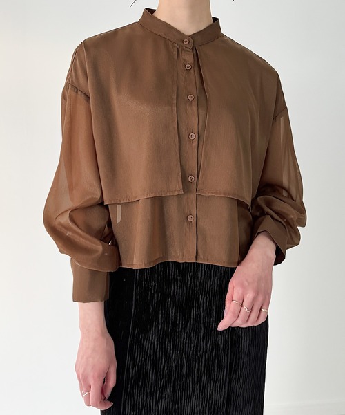 「JUNOAH」 長袖ブラウス MEDIUM クリーム レディース_画像6