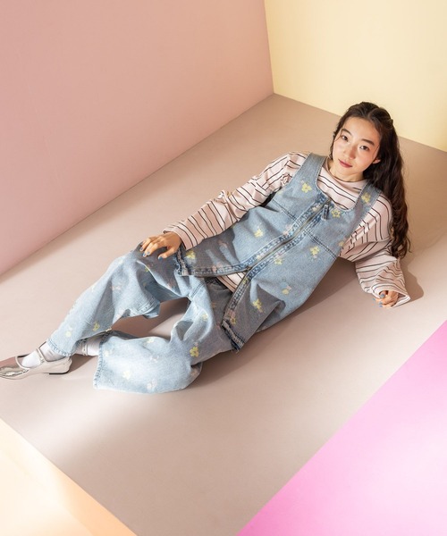 niko and…（ニコアンド） サロペットスカート MEDIUM ライトグレー