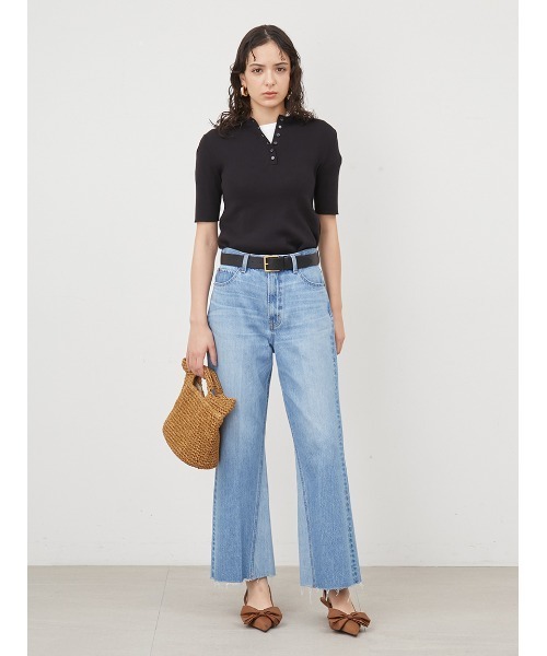 「Mila Owen」 半袖ニット 1 ブラック レディース_画像3