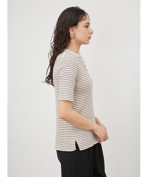 「Mila Owen」 半袖ニット 1 ブラック レディース_画像5