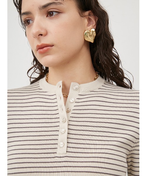 「Mila Owen」 半袖ニット 1 ブラック レディース_画像6