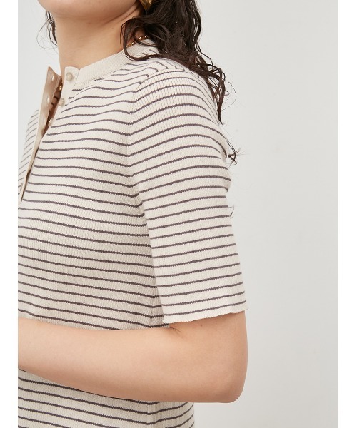 「Mila Owen」 半袖ニット 1 ブラック レディース_画像7