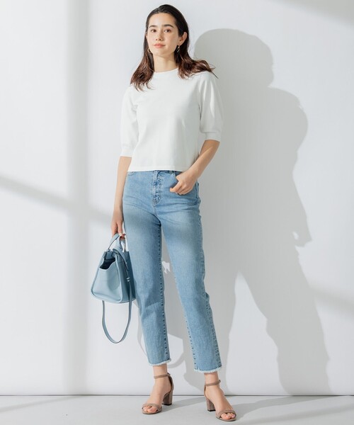 「組曲」 半袖ニット 5 ブラック レディース_画像7