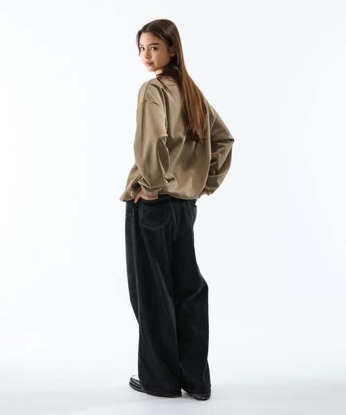 「WETTEMPT」 長袖ポロシャツ MEDIUM ベージュ メンズ_画像9