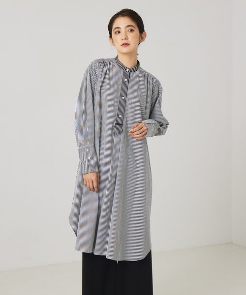 「qualite」 長袖ワンピース フリー イエロー レディース_画像5