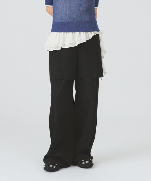 Ray BEAMS（レイ ビームス） スラックス パンツ ハーフ レイヤード