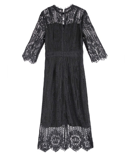 「DRESS PLUS」 半袖ワンピース X-LARGE ブラック レディース_画像5