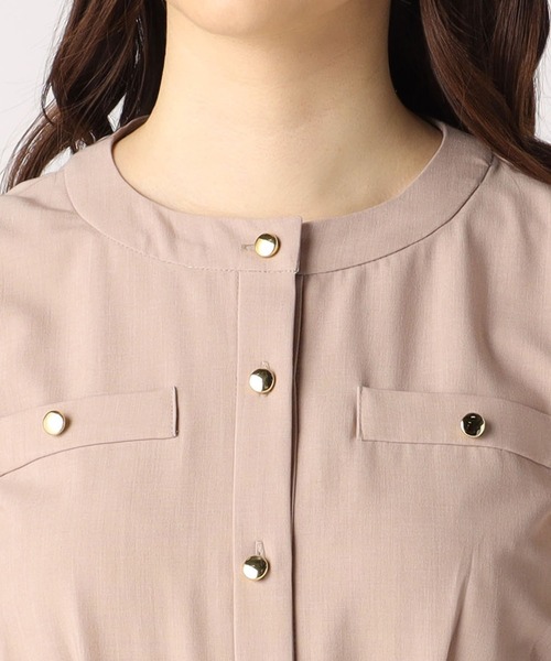 「LAISSE PASSE」 「Debut de Fiore」半袖ワンピース MEDIUM ネイビー レディースの画像