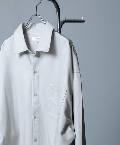 「Nilway」 長袖シャツ MEDIUM チャコール メンズ_画像4