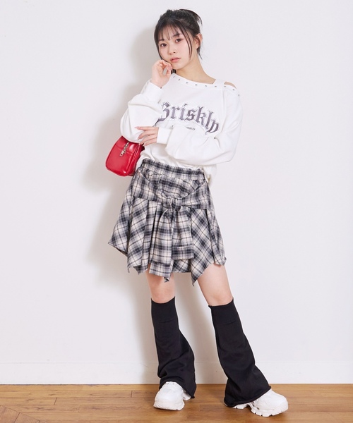 ゲームシャツ、キュロットパンツ LOVETOXIC パンツ 「LTXC」腰巻き風チェックキュロット キッズ 子供服