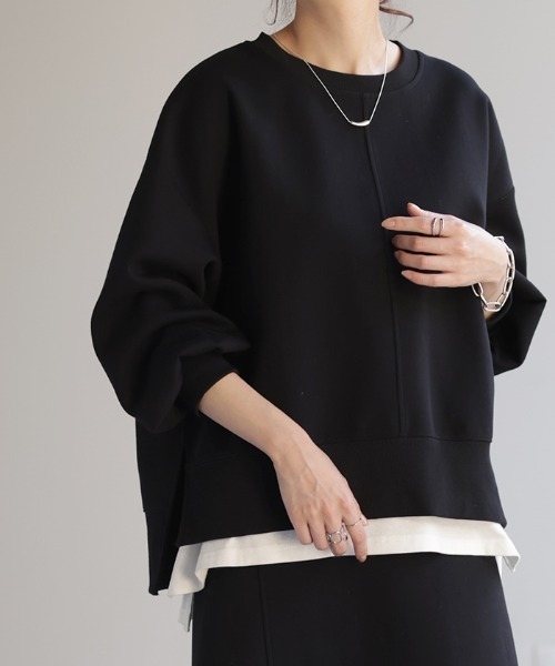 「HUG.U」 スウェットカットソー FREE ライトグレー レディース_画像4