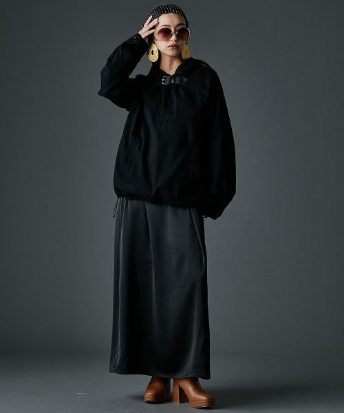 「GEVS.」 長袖ワンピース 4L カーキ レディース_画像7