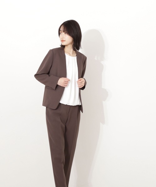「NATURAL BEAUTY BASIC」 スラックス MEDIUM チャコールグレー レディース_画像5