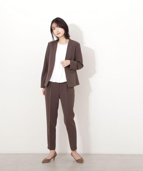 「NATURAL BEAUTY BASIC」 スラックス MEDIUM チャコールグレー レディース_画像6