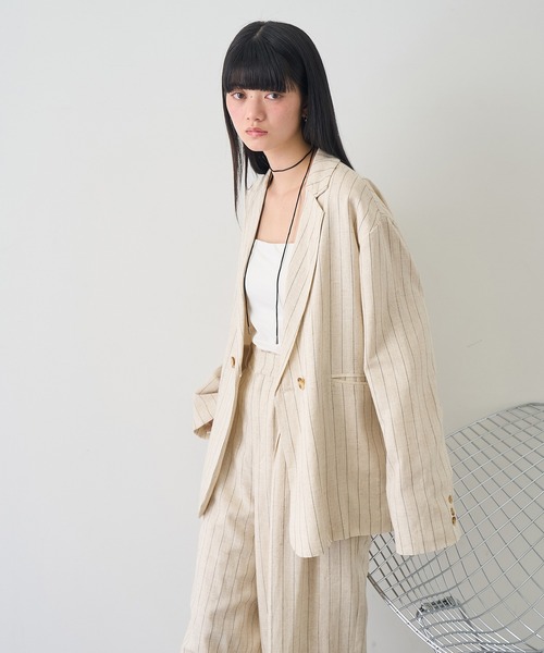 NOGLE ジャケット テーラードジャケット 「NOGLE/ノグル」ストライプ 