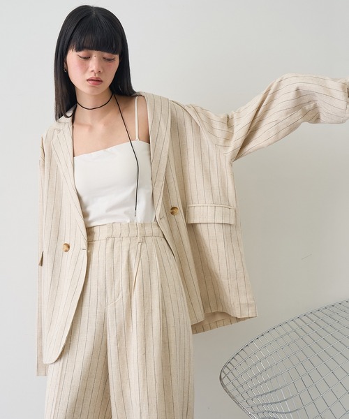NOGLE ジャケット テーラードジャケット 「NOGLE/ノグル」ストライプ 