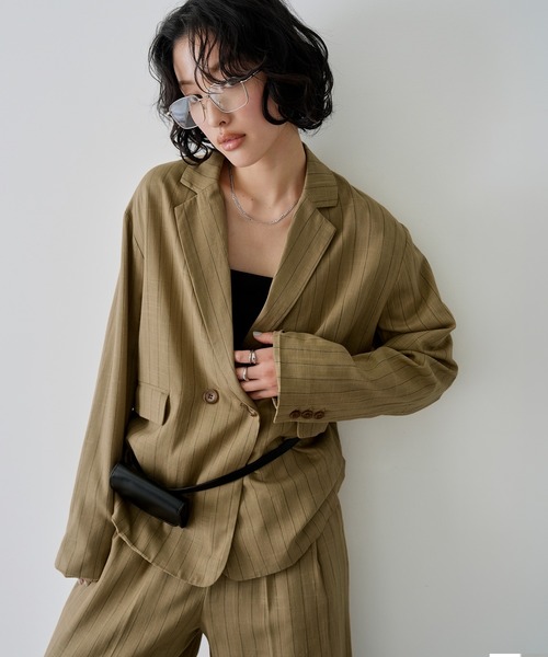 NOGLE ジャケット テーラードジャケット 「NOGLE/ノグル」ストライプ