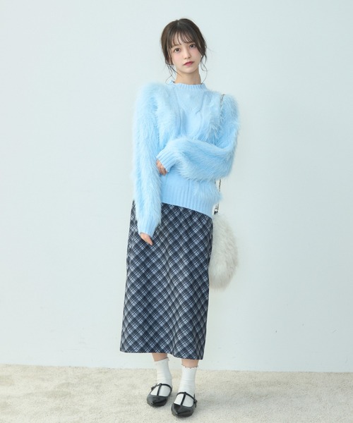 「TITTY&CO.」 長袖ニット FREE アイボリー レディース_画像6