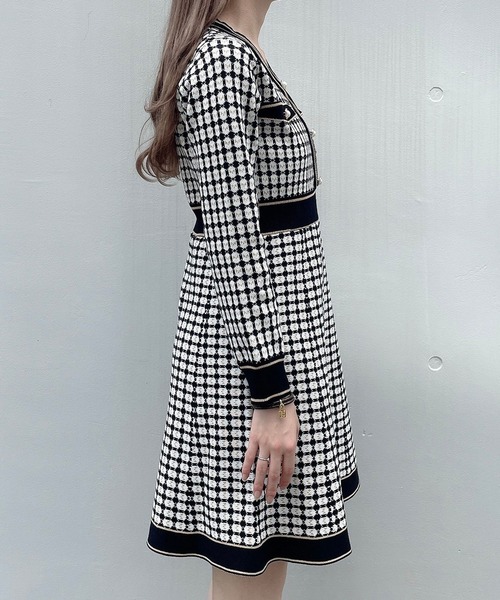 「titty&Co. PETIT」 ニットワンピース MEDIUM ブラック レディース_画像2