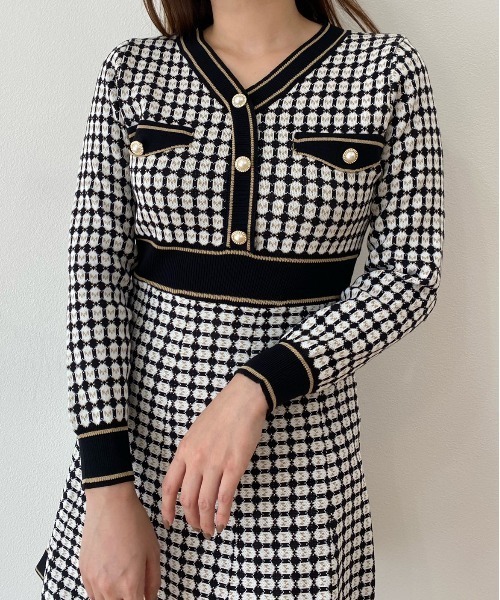 「titty&Co. PETIT」 ニットワンピース MEDIUM ブラック レディース_画像4