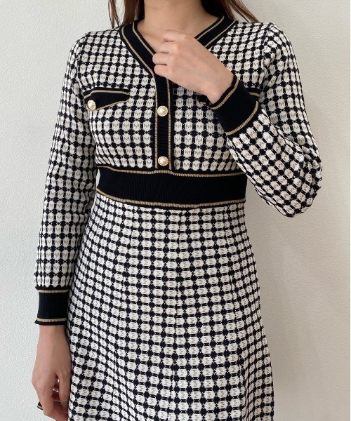 「titty&Co. PETIT」 ニットワンピース MEDIUM ブラック レディース_画像6