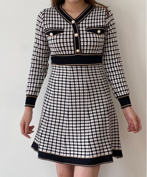 「titty&Co. PETIT」 ニットワンピース MEDIUM ブラック レディース_画像7