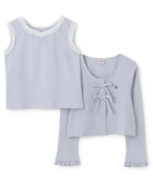 も*ん様 mezzo piano メゾピアノ カーディガン Tシャツ セット セーラーカーディガン＆ハイネックTシャツセット（アンサンブル