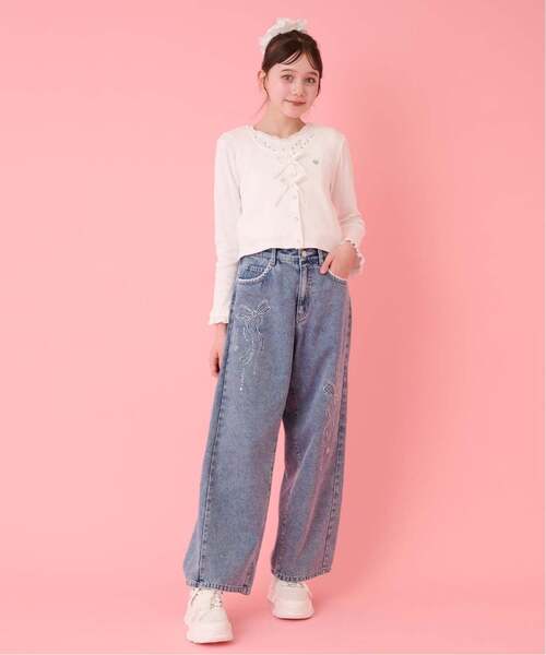 も*ん様 mezzo piano メゾピアノ カーディガン Tシャツ セット 音符ボタン カーディガン(S(90-100cm) 黒): キッズ - ナルミヤ