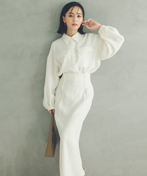 「anuans」 スカート SMALL ホワイト系その他 レディースの画像