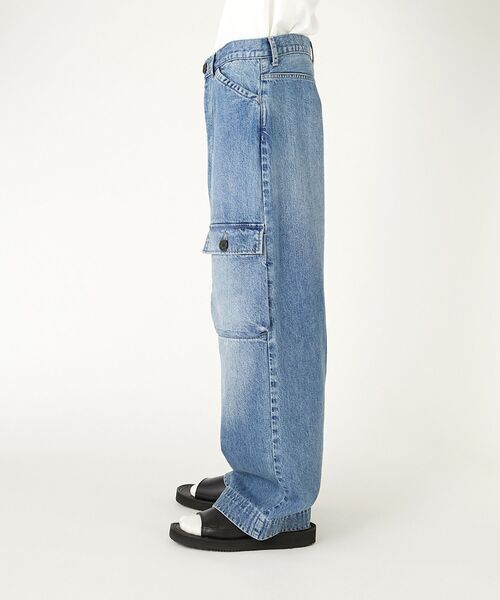 ワイドパンツ ジーンズ FLAP-POCKET DENIM PANTS メンズ レディースの画像