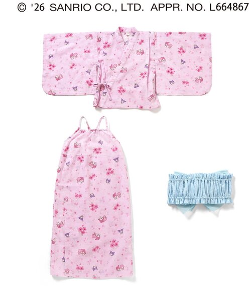 マイメロ 浴衣・帯セット 新品未使用 sanrio（サンリオ） 浴衣 「サンリオキャラクターズ」浴衣（帯セット