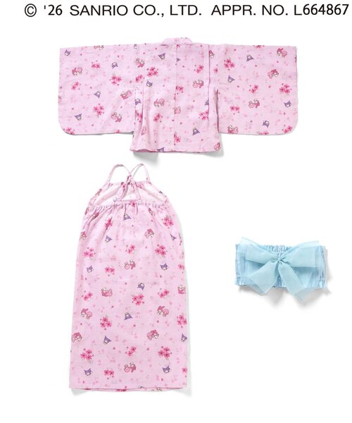 sanrio（サンリオ） 甚平 浴衣 「サンリオキャラクターズ」浴衣（帯