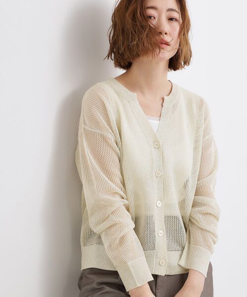 grove（グローブ） カーディガン 「貴島明日香さん着用」ラメメッシュ