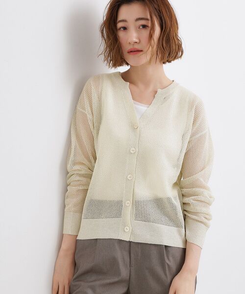 grove（グローブ） カーディガン 「貴島明日香さん着用」ラメメッシュ