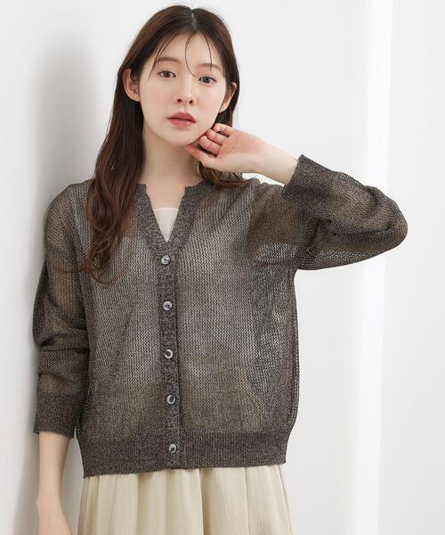 grove（グローブ） カーディガン 「貴島明日香さん着用」ラメメッシュ