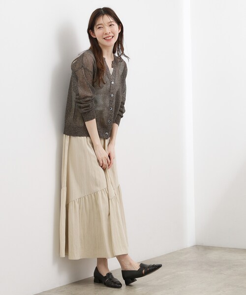 grove（グローブ） カーディガン 「貴島明日香さん着用」ラメメッシュ