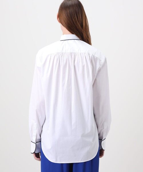 ブラウス シャツ BOURRIENNE EQUIPAGE パイピングシャツ レディースの画像