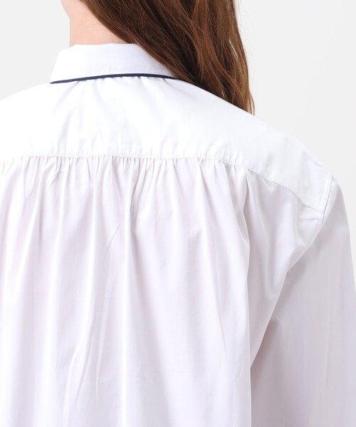 ブラウス シャツ BOURRIENNE EQUIPAGE パイピングシャツ レディースの画像