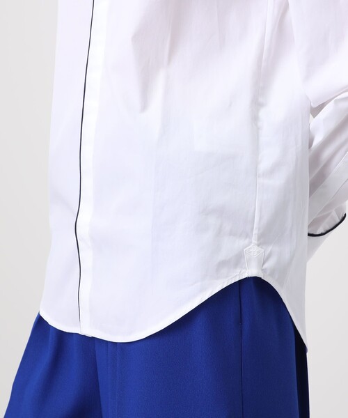 ブラウス シャツ BOURRIENNE EQUIPAGE パイピングシャツ レディースの画像