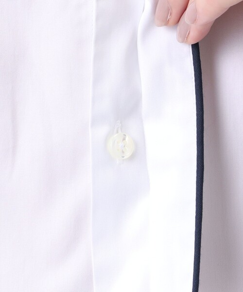 ブラウス シャツ BOURRIENNE EQUIPAGE パイピングシャツ レディースの画像