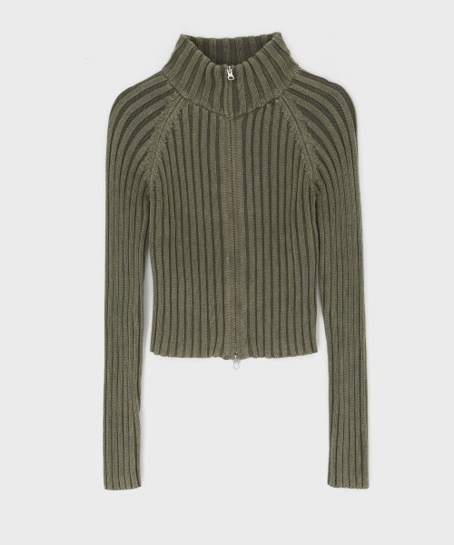 「BLACKUP」 ニットカーディガン ONESIZE カーキ レディース_画像7