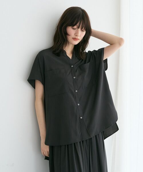 YECCA VECCA（イェッカヴェッカ） ブラウス シャツ 夏 半袖 「接触冷感