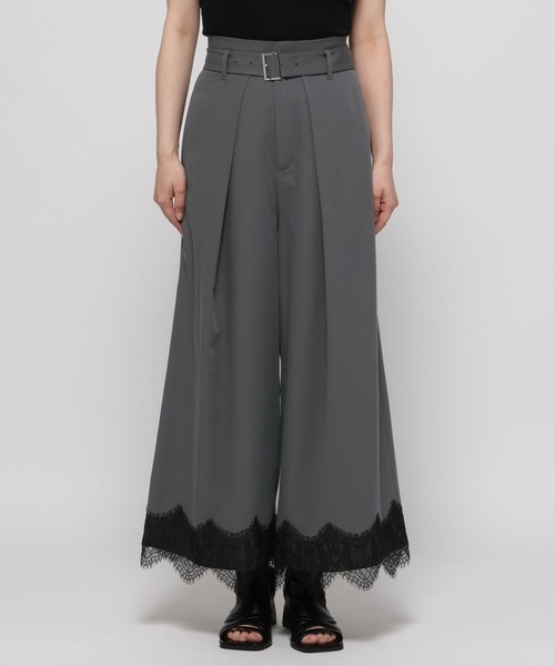 ワイドパンツ パンツ ポイントレースワイドパンツ(HARE) レディースの画像