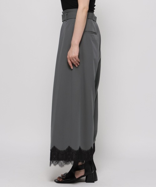 ワイドパンツ パンツ ポイントレースワイドパンツ(HARE) レディースの画像