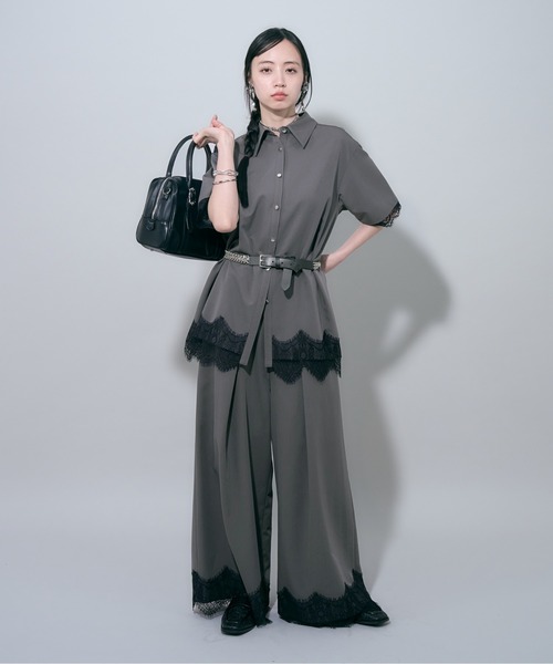 HARE（ハレ） ワイドパンツ パンツ ポイントレースワイドパンツ(HARE