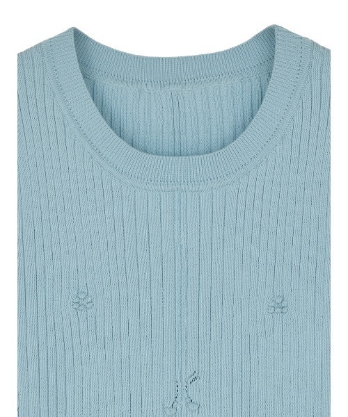 Ameri（アメリ） タンクトップ ノースリーブ MEDI FRUIT RIB KNIT TANK
