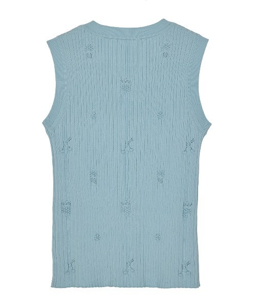 Ameri（アメリ） タンクトップ ノースリーブ MEDI FRUIT RIB KNIT TANK
